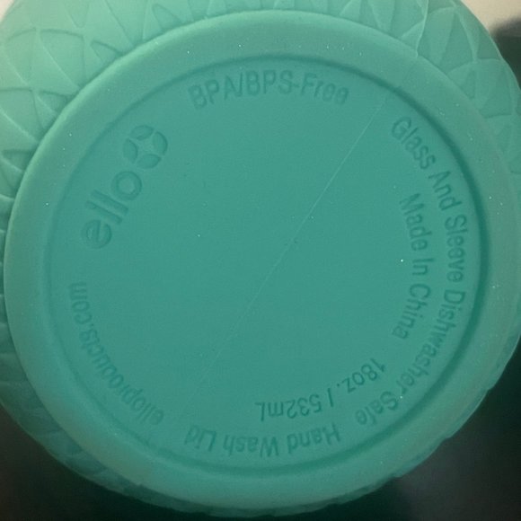 Ello 18 oz Glass Tumbler With Lid and Straw 2-Pc Set.  Silicone Sleeve. New - Picture 6 of 6